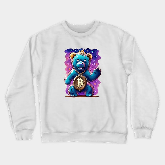 bear bitcoin market Crewneck Sweatshirt by ElArrogante